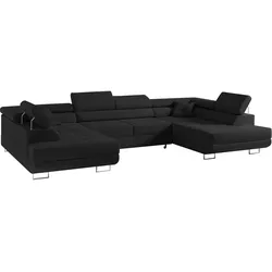 WOHNLANDSCHAFT GUSTAW U Schwarz Velvet