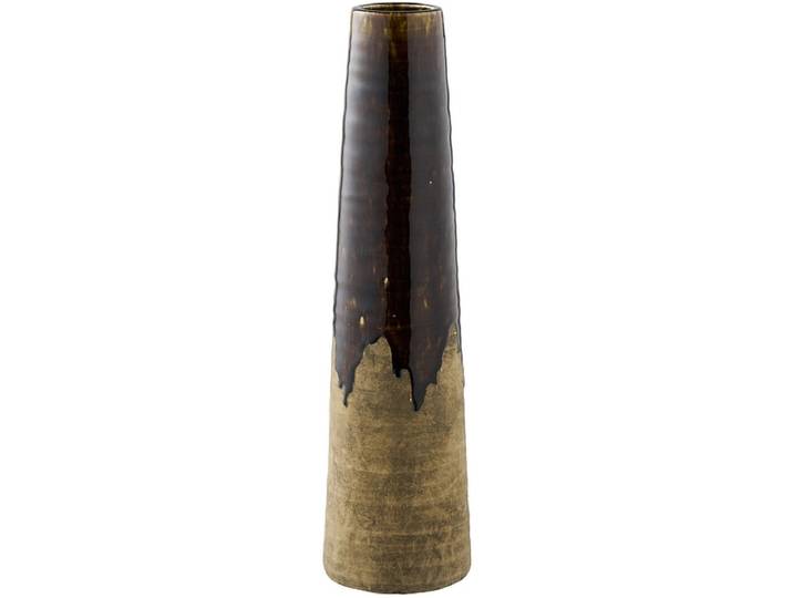 Vase 12.5x12.5x48cm rotbraun