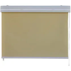 Vertikalmarkise Kassettenrollo Außenrollo Sonnenschutz 1.6x2.3m beige Sichtschutz Rollo Garten