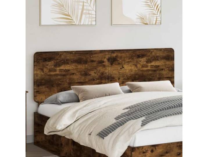 RJPLMFV Kopfteil aus Holz, rauchfarbene Eiche Rechteckiges Design, feine Verarbeitung, leicht zu reinigende Oberfläche, einfache Montage