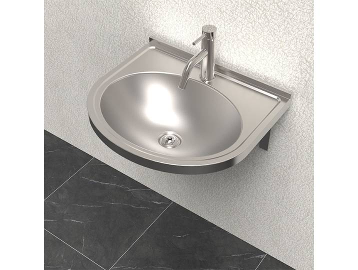 Lavabos de salle de bains muraux en acier inoxydable, lavabo de douche lisse épais, Simple, Durable, accessoires de salle de bains modernes