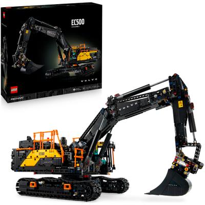 Konstruktionsspielsteine LEGO "Volvo EC500 Hybrid Bagger (42215), LEGO Technic", schwarz (bunt), Spielbausteine, Kunststoff, Made in Europe
