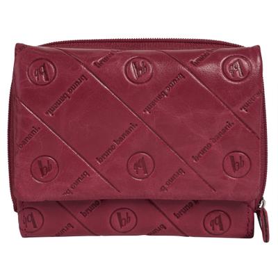 Geldbörse BRUNO BANANI "BRUNO BANANI Damen echt Leder", Damen, pink, Leder, leicht glänzend, unifarben, Kleinlederwaren, echt Leder