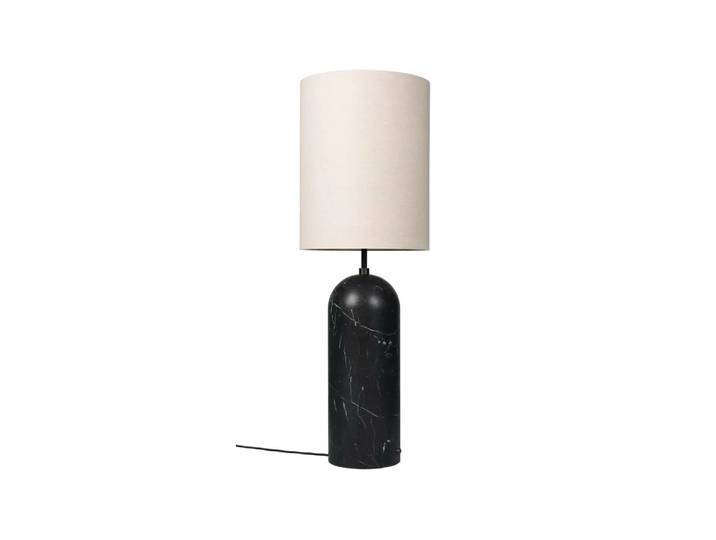 GUBI Lampadaire Gravity XL marbre noir/toile, high