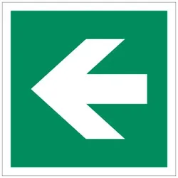 Hinweisschild Richtung AED, links/rechts Kunststoff, langnachleuchtend