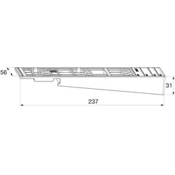 Maco, Zubehör Türbeschlag, Fiber-Therm Verbindungsplatte 237/56, kürzbar, silber (368677)