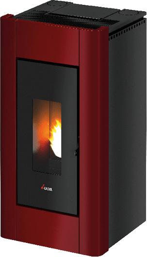 Cadel Prince Plus 11, Freistehend, Schwarz, Rot, 25 kg, Hinten, Pellet, 294 m³