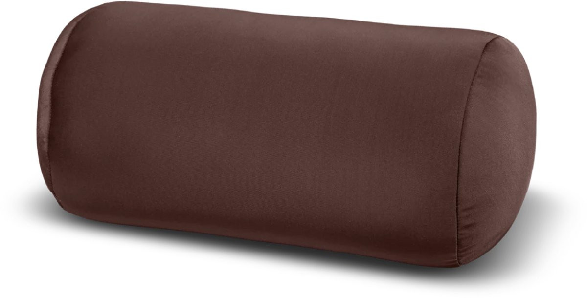 Kuschelmaxx Rolkussen Sierkussen Rond Cilinder - Donkerbruin - 17 x 33 cm