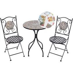 BISTRO-SET 2er Schwarz Casario