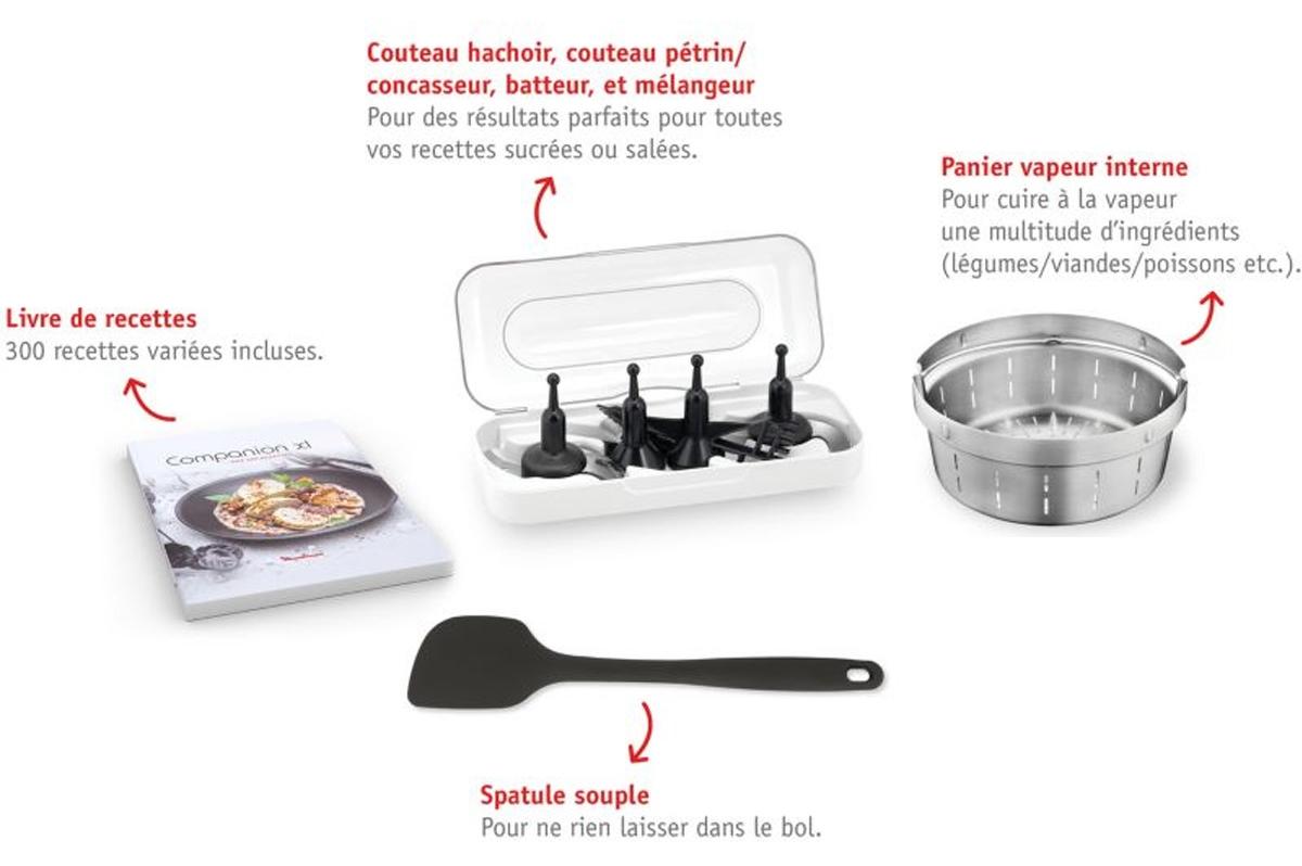 Moulinex HF80CB, 4,5 l, 150 °C, 16000 RPM, 30 °C, Dessert, Teig, Soße, Suppe, Dampf, Stew, 120 min