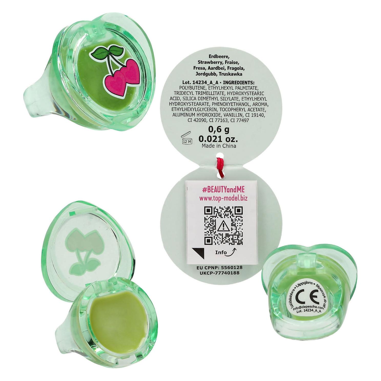 Top Model Topmodel - Lip Gloss Ring GLOW TO GO (0414234) (Grün, Pink) (0414234)