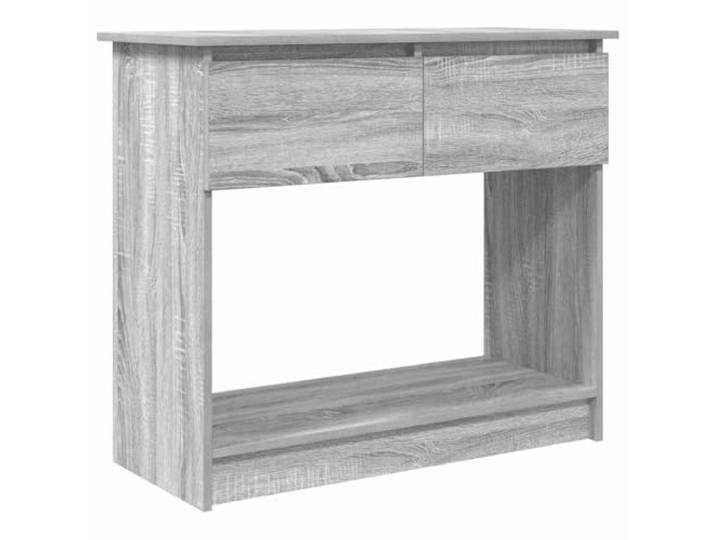 Schubladenkonsole Grau Sonoma 85,5x38,5x74,5 cm Zwei Schubladen, Tischplatte feuchtigkeitsbeständig, leicht zu reinigen, universell einsetzbar, stabile Konstruktion