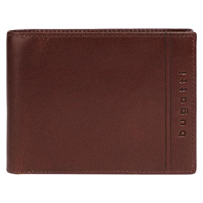 Geldbörse BUGATTI "BUGATTI Herren LUCIDO echt Leder", Herren, braun, Leder, leicht glänzend, unifarben, Kleinlederwaren, echt Leder