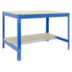 SimonRack Arbeitstisch für Werkstatt, 910x760 mm, Tragfähigkeit 400 kg, Blau - BT-0