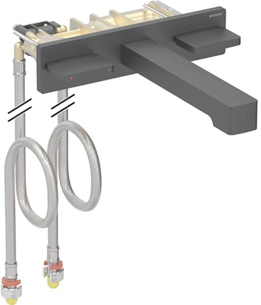 Geberit ONE Waschtisch-Armatur eckiges Design Wandmontage 2 Griffe 116463141