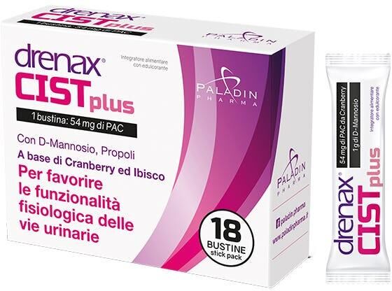 Drenax Forte Cist Integratore Benessere Vie Urinarie 18 Stick