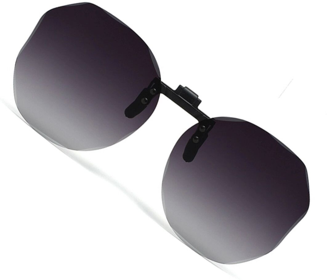 INF Lunettes de soleil clip-on progressives polarisées à rabat pour lunettes – Ajustement universel, monture PC+TR avec verres Gris