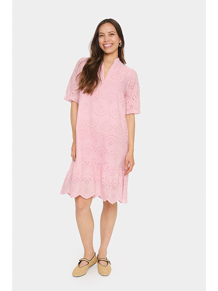 SAINT TROPEZ Kleid in Rosa - XXL