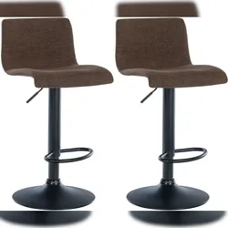 CLP 2er Set Barhocker Branford braun/Stoff