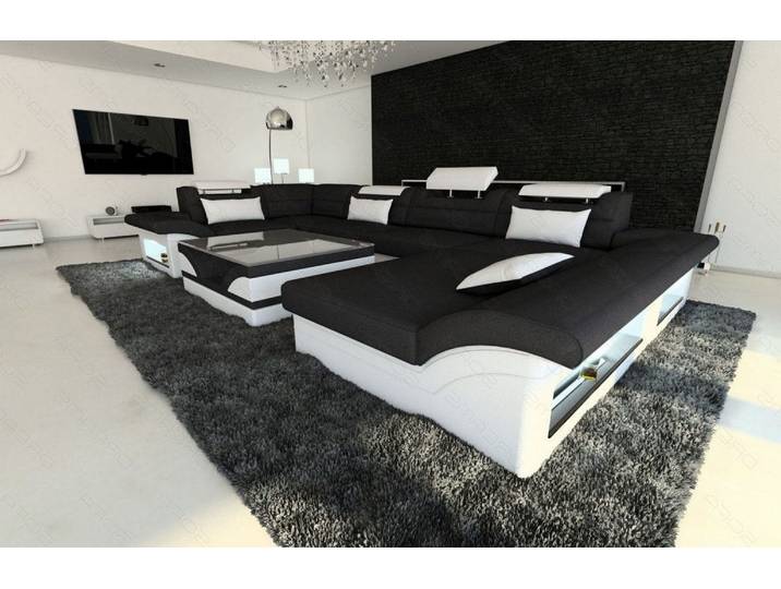 Wohnlandschaft Enzo U-Form in Stoff
