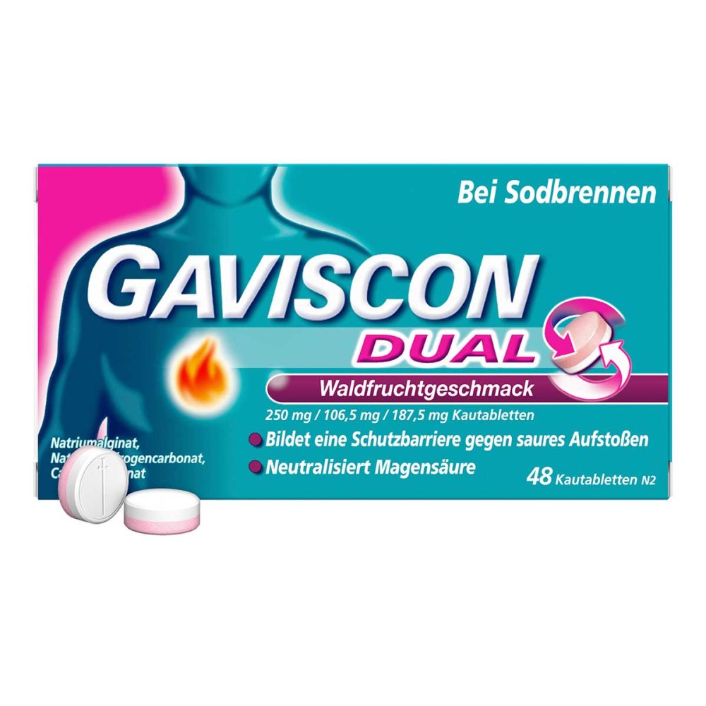 Reckitt Benckiser Deutschland GmbH GAVISCON Dual Kautabletten Waldfrucht 20033119