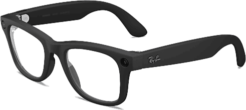Gafas IA - Ray-Ban Meta Wayfarer (Gen 2), Negro mate, Lentes transparentes, Talla estándar