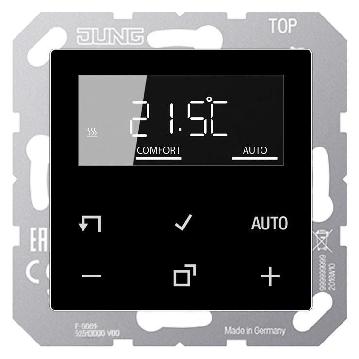 JUNG Raumtemperaturregler mit Display Standar (TRDA1790SW)