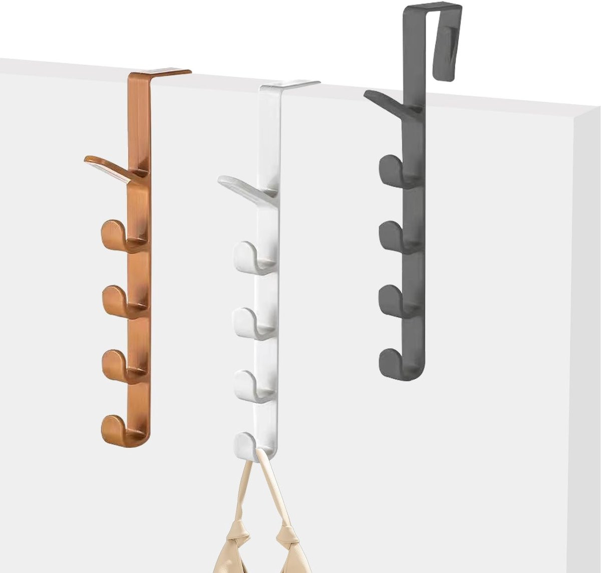 Allecto Verticale Over Deur Hangers - Ruimtebesparende Haak voor Kleding en Accessoires