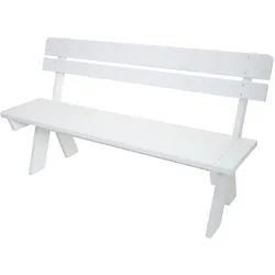 Décoshop26 - Gartenbank HWC-L66 Parkbank aus Holz Gourmetqualität Massivholz 148 cm weiß 04_0005834