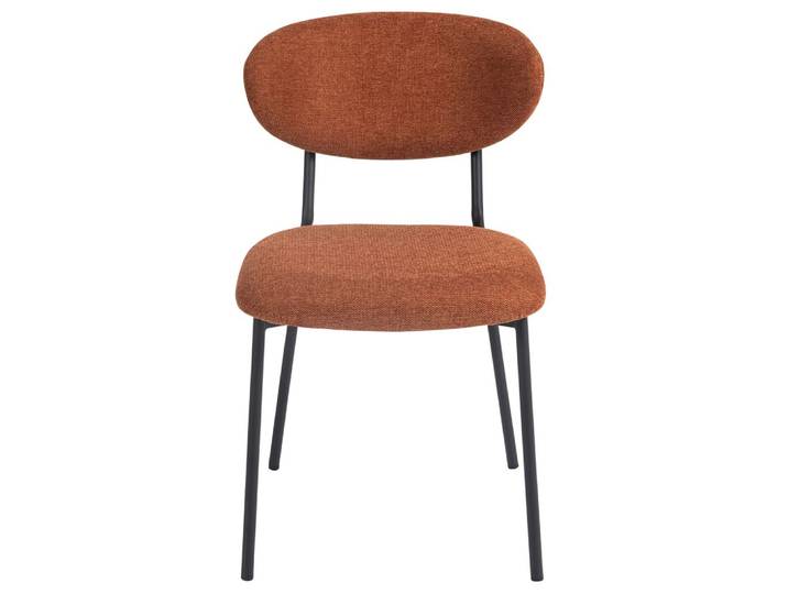 Chaise repas en tissu terracotta