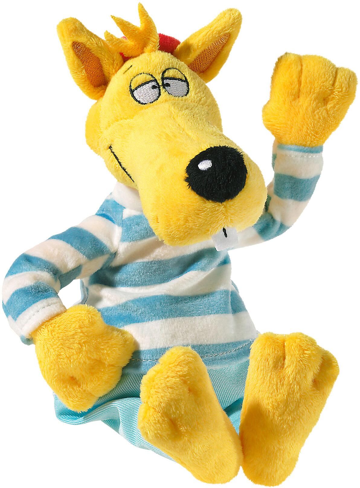 Kuscheltier HEUNEC "Käptn Blaubär, Hein Blöd", blau, Plüschfiguren, KinderB:11cm H:15cm L:20cm, Plüsch, gestreift, Kuscheltier, B:11cm H:15cm L:20cm