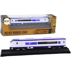 Modelleisenbahn-Wagen für Sammler, 1:48, Metall, Weiß und Blau