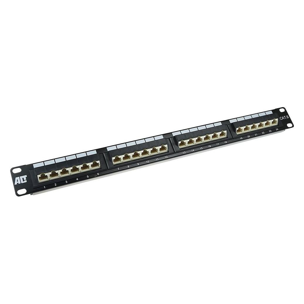ACT Patchpanel 24-ports unshielded 45° CAT6 PATCHPANEL 24P UTP C6 45GR (PP1013)