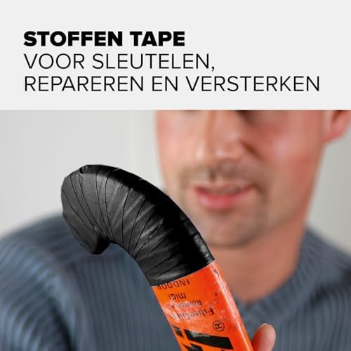 tesa extra Power Perfect Weefseltape - Zwart - Breedte: 38 mm, Lengte: 2,75 m