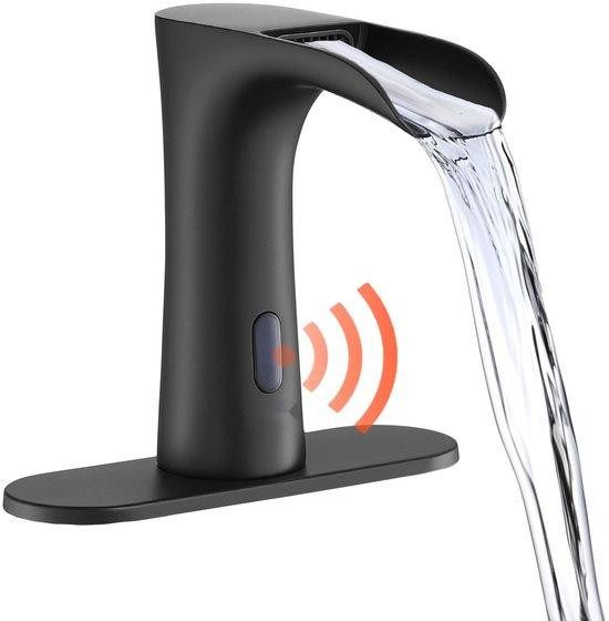 Latios Automatische Wastafelkraan - Sensorkraan - Mat Zwart - Waterbesparend