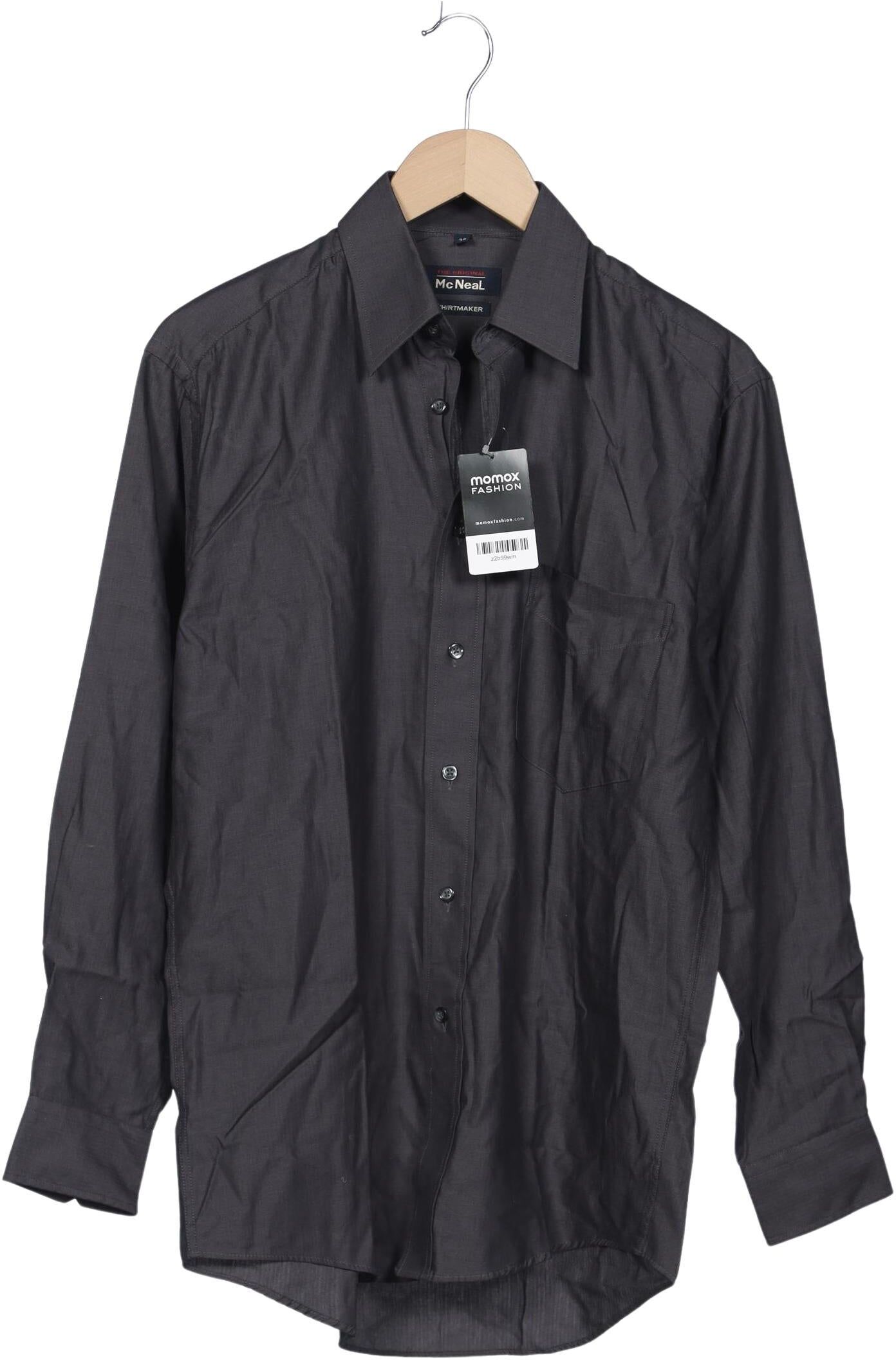 McNeal Herren Hemd, Grau, Gr. 38, Baumwolle - Second Hand