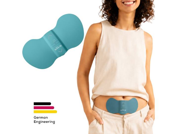Beurer EM 55 Menstrual Relax+ - Menstruatie & endometriose pijnverlichting - TENS en Warmte 43°C - Menstruatie warmteband - Groot oppervlak - Automatische uitschakeling – Oplaadbare accu - Incl. 4 gelpads/opbergtas/USB-kabel - 5 Jaar garantie