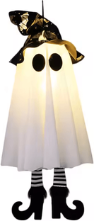 Inspire Curations LED Light Up Witch & Ghost Hanging Decoration Halloween Hanging Decorations For Indoor & Outdoor Party Decor 1pcs