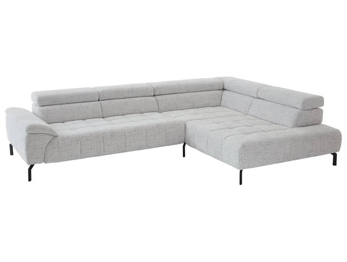 Beldomo Style Ecksofa VEGAS, Weiß, Stoff
