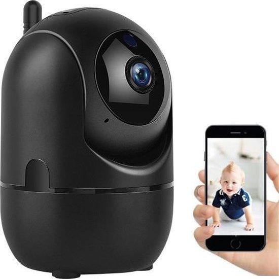 Monvelli Beveiligingscamera - 360-graden IP-camera - 1080p - Met spraakfunctie - Zwart