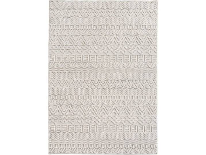Tapis bouclés à relief ethnik crème 120x170cm