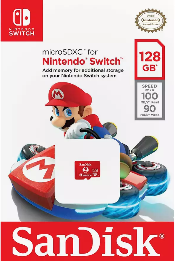 Sandisk 100MBs MicroSD Card for Nintendo Switch - 128GB, New