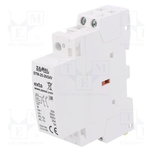 Zamel Stycznik modułowy instalacyjny 25A 2Z 24VDC typ: STM-25-20/24V EXT10000289 (STM-25-20/24V)