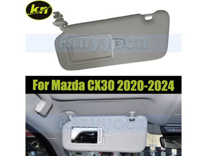 Pare-soleil intérieur de voiture pour Mazda CX30 2020 – 2024, pare-soleil latéral avec miroir, couverture pare-soleil