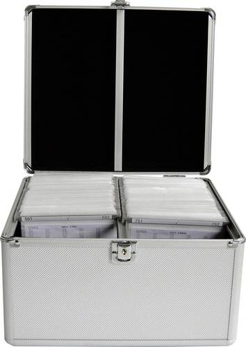 MediaRange CD Koffer 300 CDs/DVDs/Blu-rays Aluminium Silber 1 St. (B x H x T) 301 x 180 x 265 mm BOX76