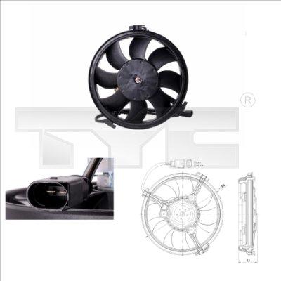 TYC Lüfter, Motorkühlung 802-0002 für VW