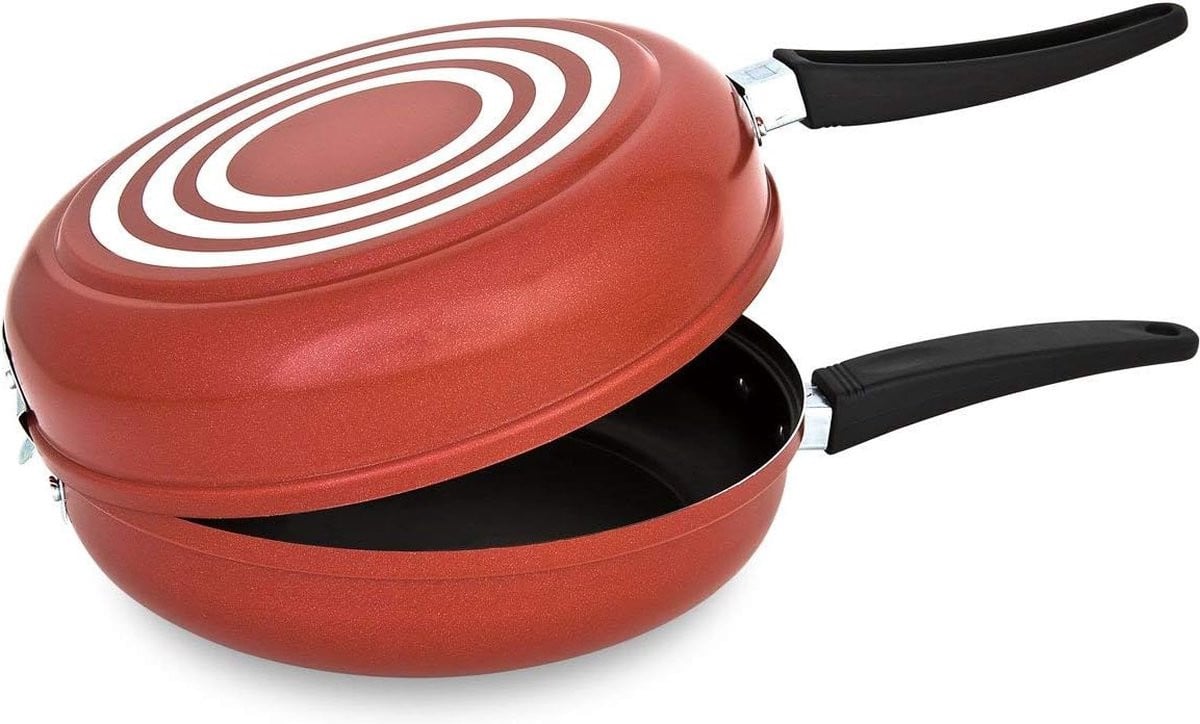 Rode aluminium omeletpan met antiaanbaklaag, Ø 20 cm
