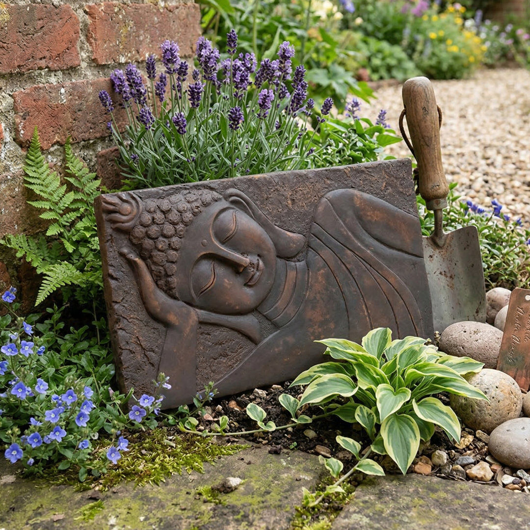 Dakota Fields BUDDHA Plaque Landscape 31cm Bronze Effect Bronze 31cm H X 55cm W X 5cm D