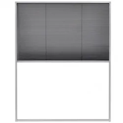 vidaXL Insektenschutz-Plissee für Fenster Aluminium : Größe - 80 x 100 cm
