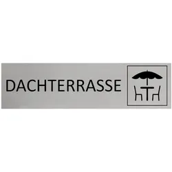 CombiCraft Aluminium Türschild Dachterrasse 165x45mm mit 3M-Tape
